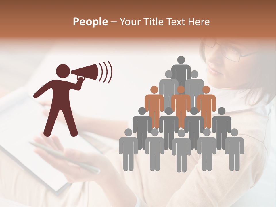 Businesswoman Female Seminar PowerPoint Template