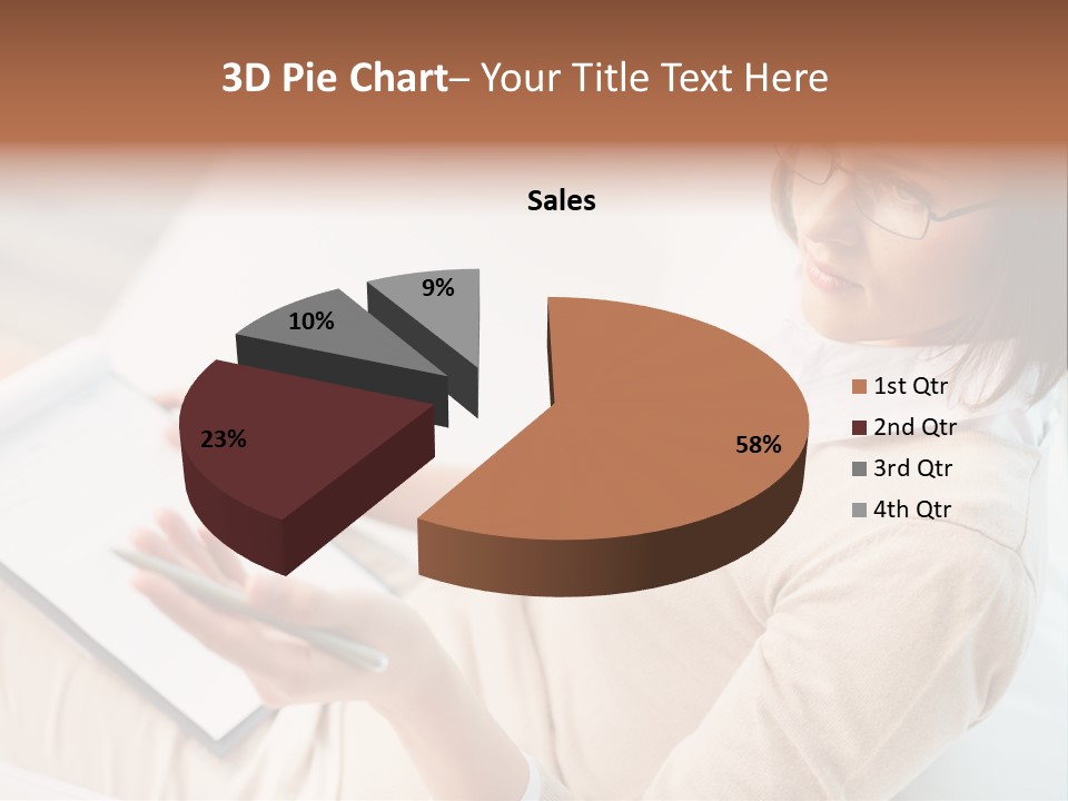 Businesswoman Female Seminar PowerPoint Template