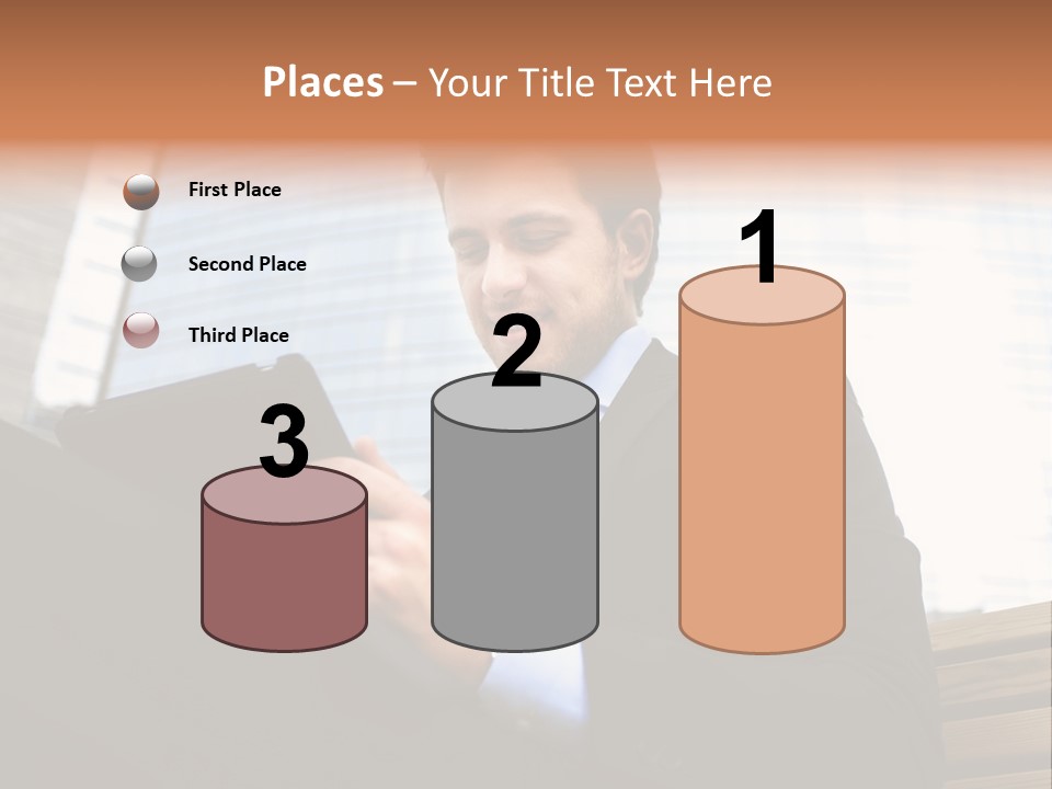 Working Business Person Outside PowerPoint Template
