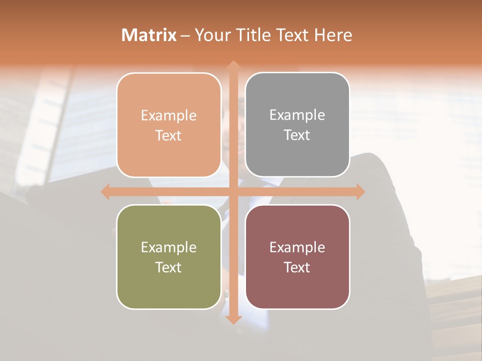 Working Business Person Outside PowerPoint Template