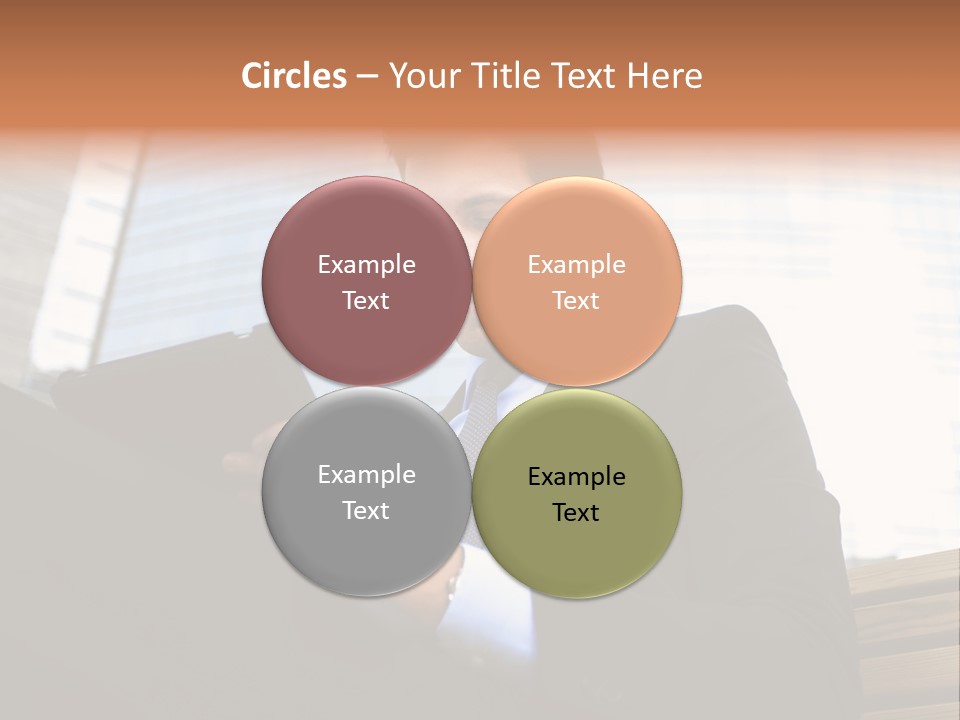 Working Business Person Outside PowerPoint Template