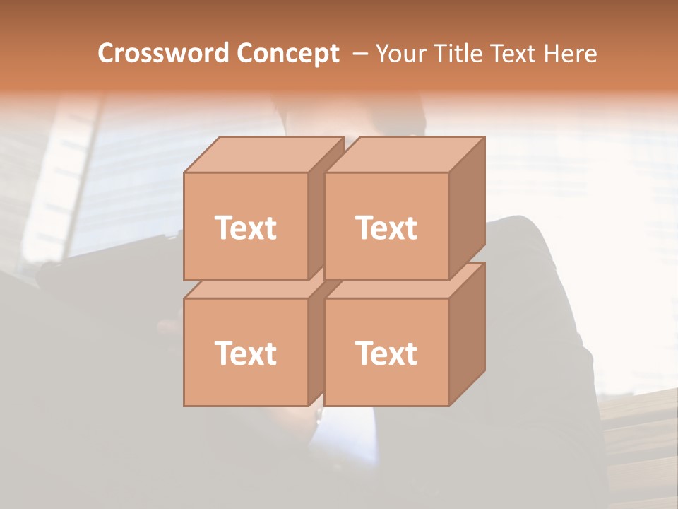 Working Business Person Outside PowerPoint Template