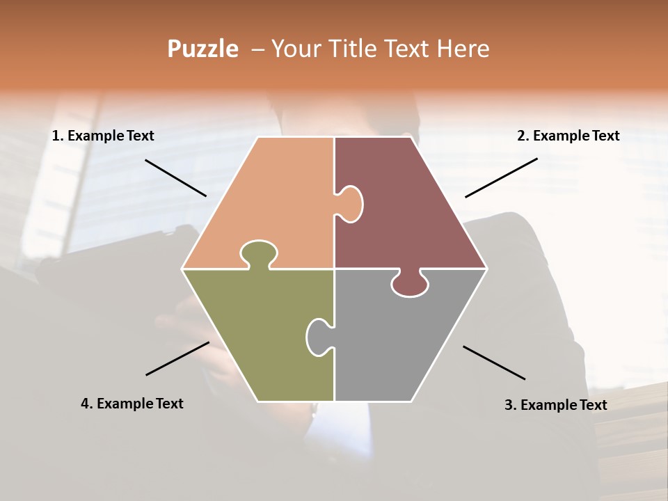 Working Business Person Outside PowerPoint Template