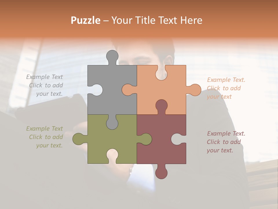 Working Business Person Outside PowerPoint Template