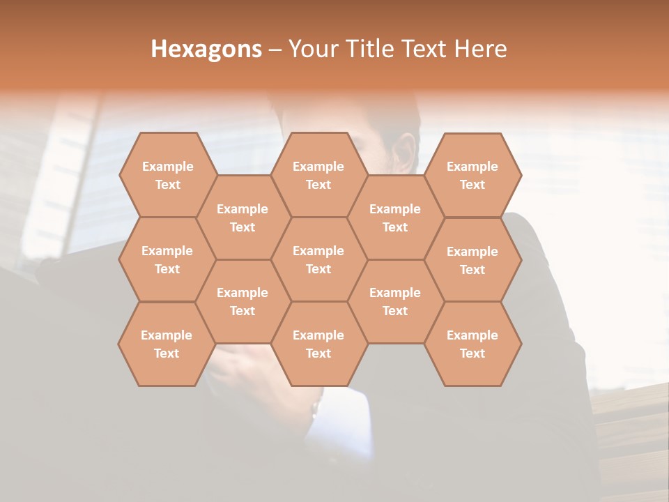 Working Business Person Outside PowerPoint Template