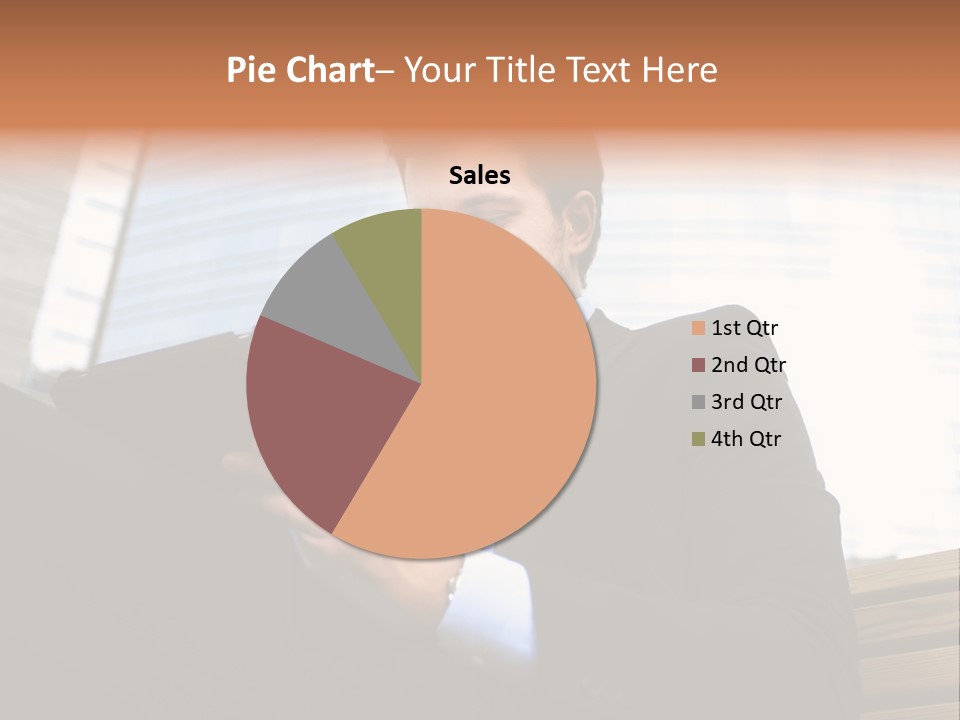 Working Business Person Outside PowerPoint Template