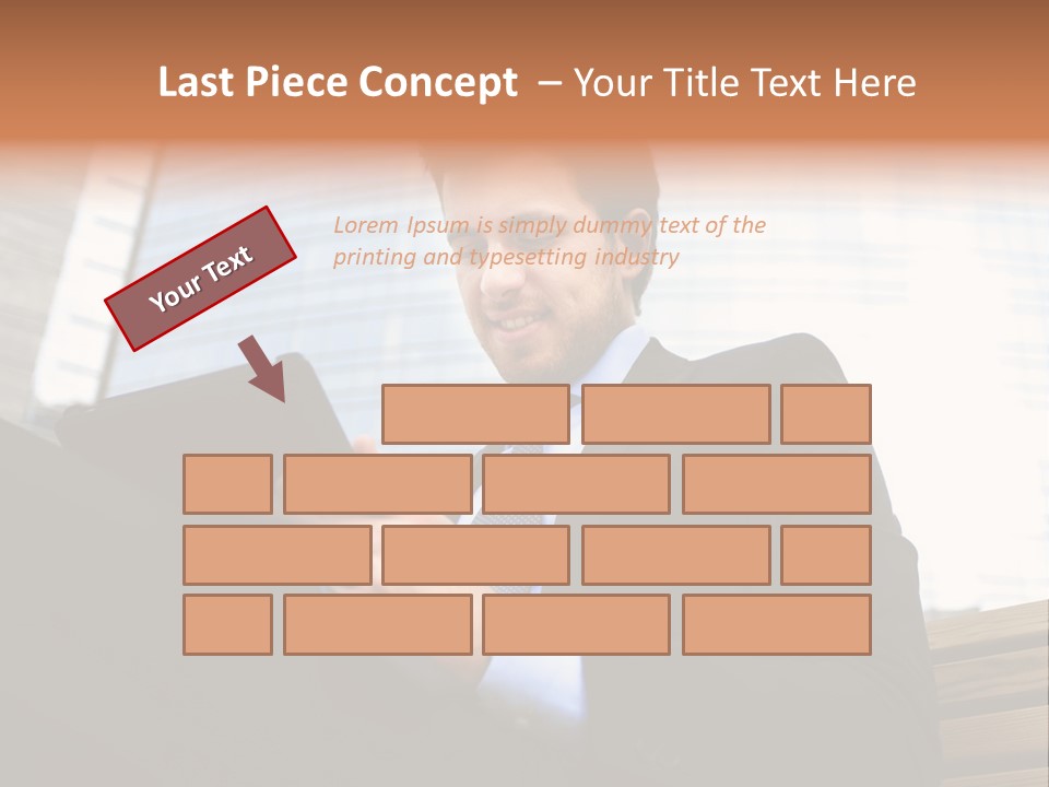 Working Business Person Outside PowerPoint Template