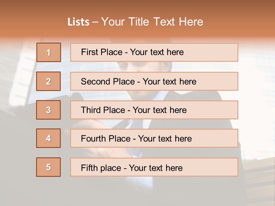 Working Business Person Outside PowerPoint Template