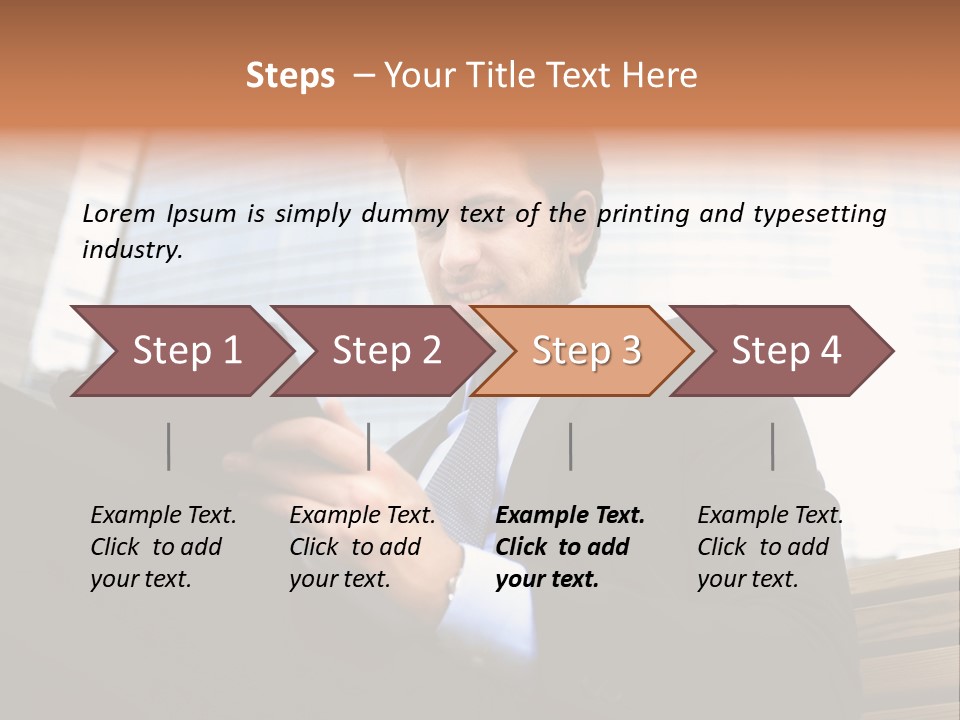 Working Business Person Outside PowerPoint Template