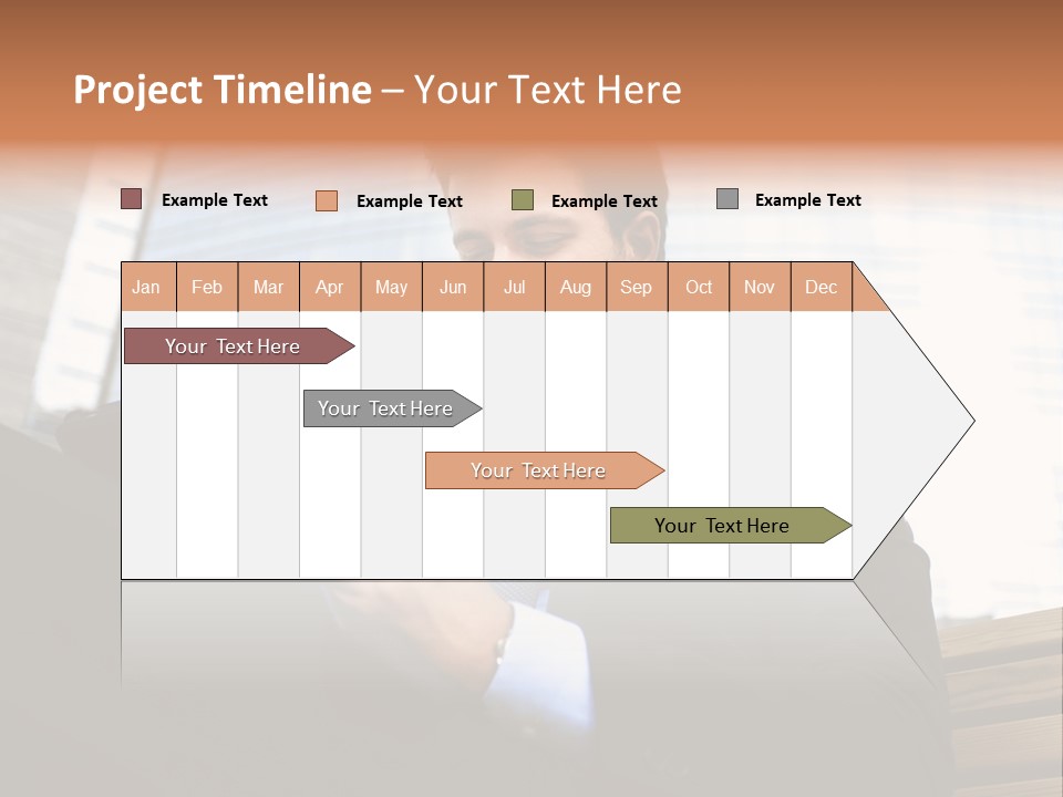 Working Business Person Outside PowerPoint Template