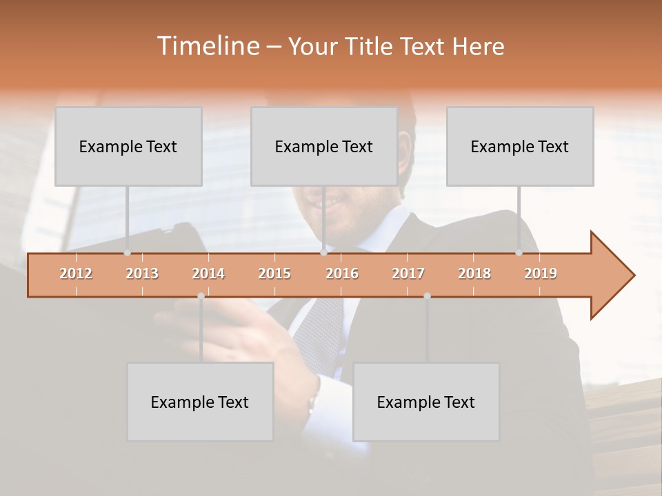 Working Business Person Outside PowerPoint Template