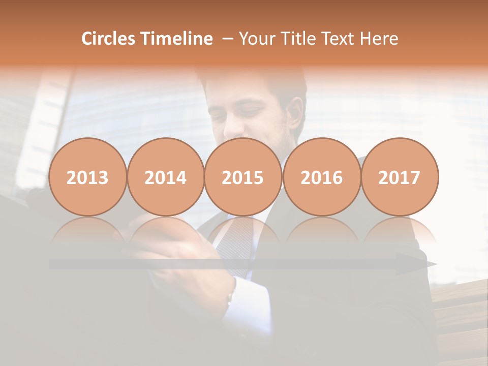 Working Business Person Outside PowerPoint Template