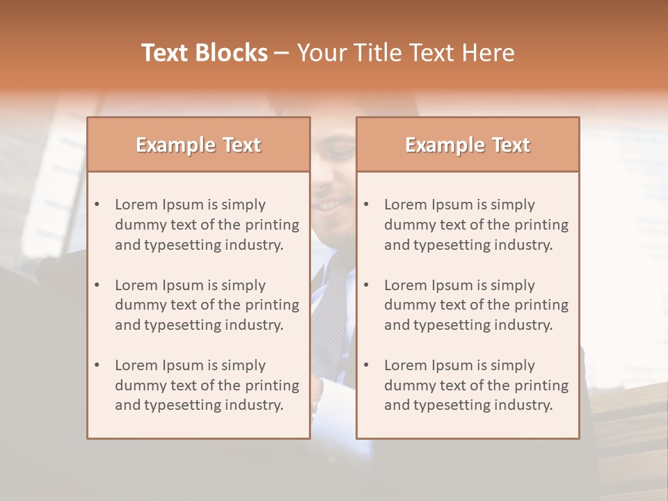Working Business Person Outside PowerPoint Template