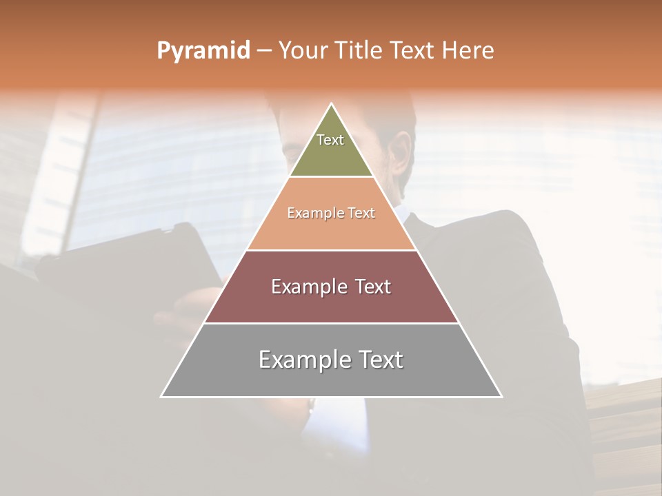 Working Business Person Outside PowerPoint Template