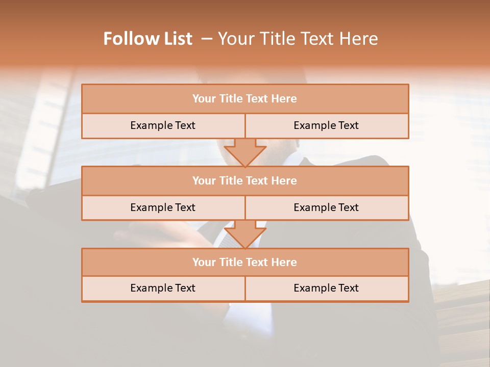 Working Business Person Outside PowerPoint Template