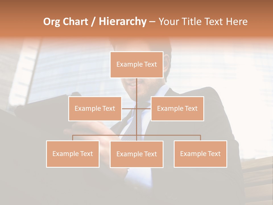 Working Business Person Outside PowerPoint Template