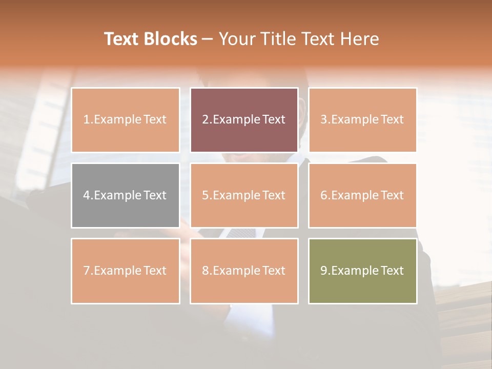 Working Business Person Outside PowerPoint Template