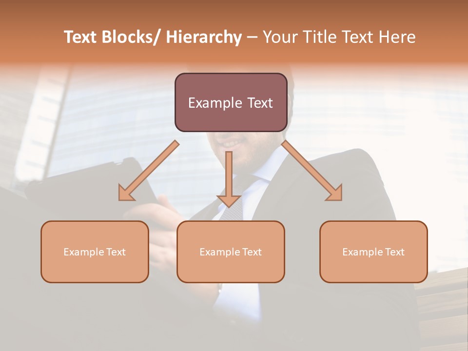 Working Business Person Outside PowerPoint Template