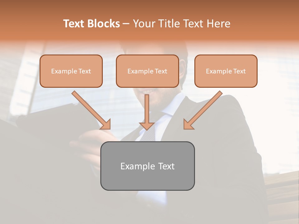 Working Business Person Outside PowerPoint Template