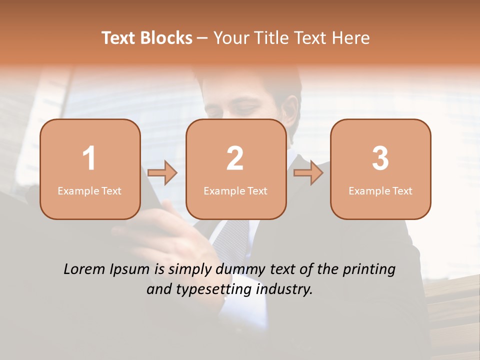 Working Business Person Outside PowerPoint Template