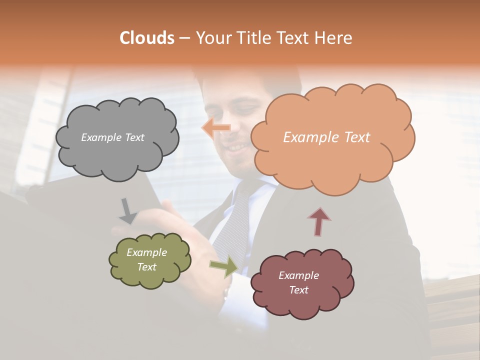 Working Business Person Outside PowerPoint Template