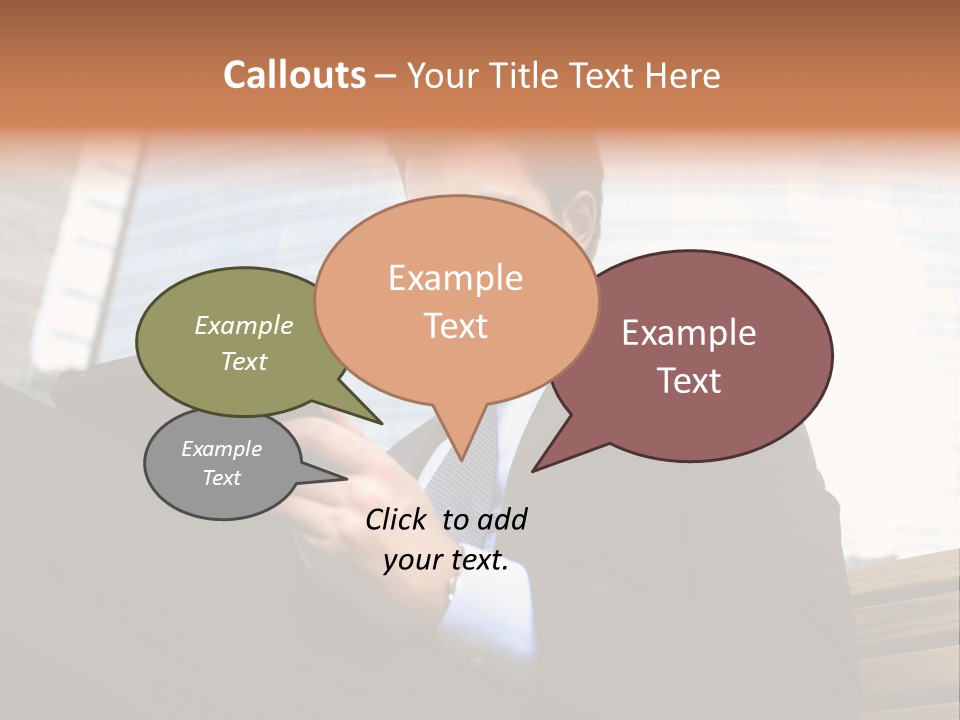 Working Business Person Outside PowerPoint Template