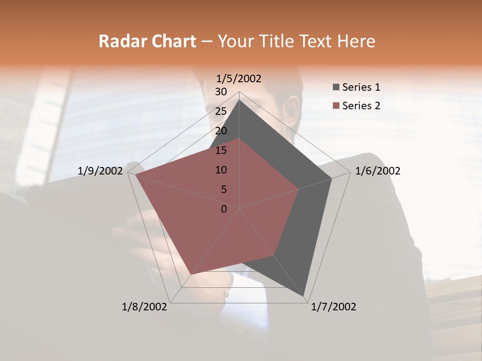 Working Business Person Outside PowerPoint Template