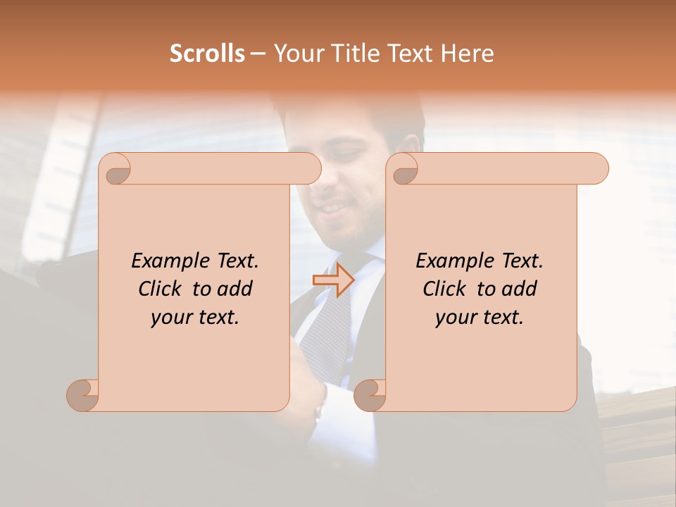 Working Business Person Outside PowerPoint Template