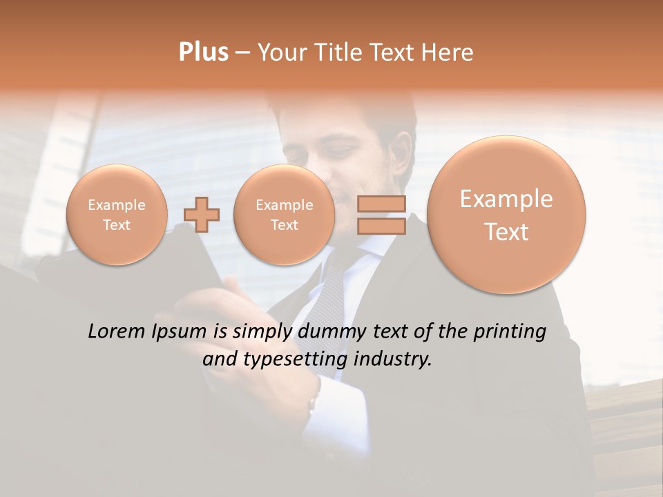 Working Business Person Outside PowerPoint Template