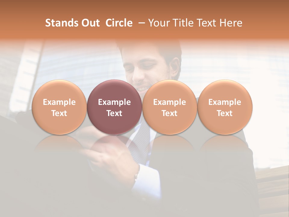 Working Business Person Outside PowerPoint Template