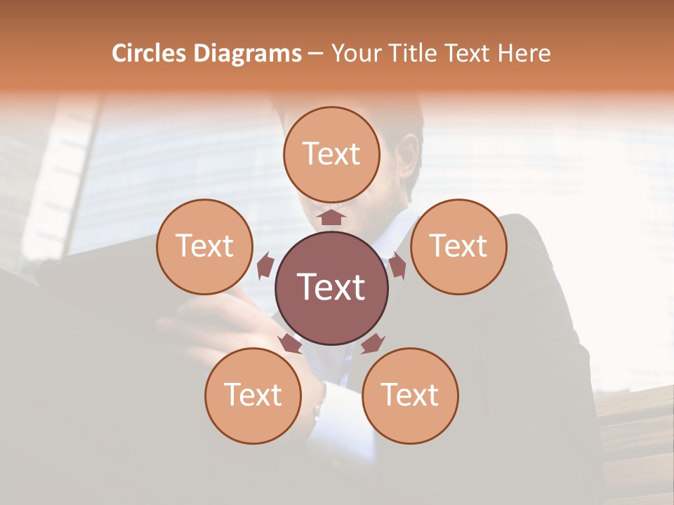 Working Business Person Outside PowerPoint Template