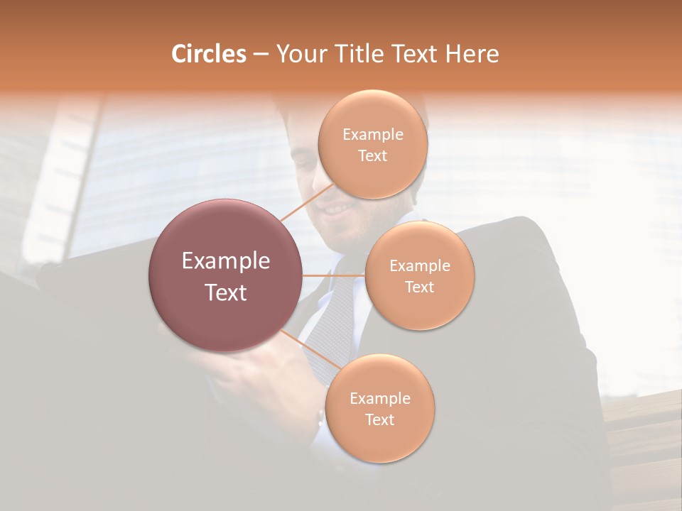 Working Business Person Outside PowerPoint Template