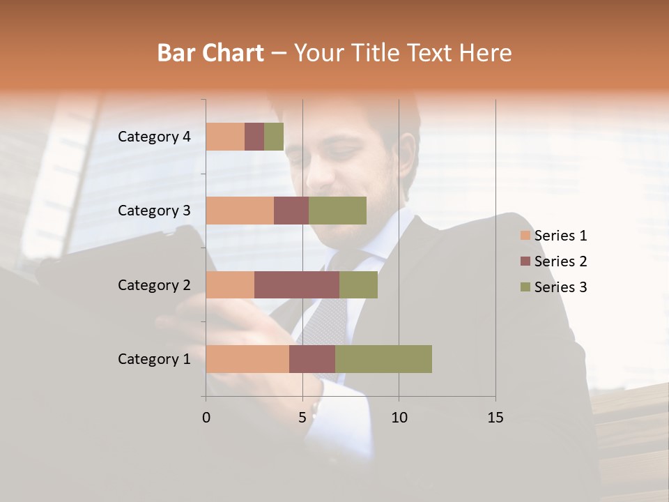 Working Business Person Outside PowerPoint Template