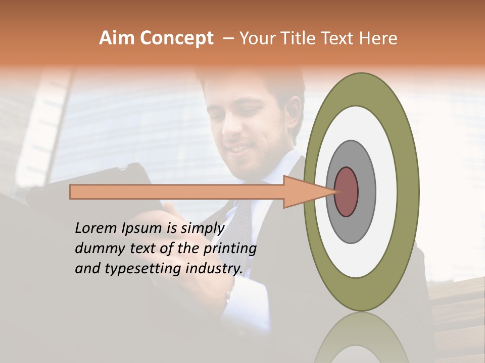 Working Business Person Outside PowerPoint Template