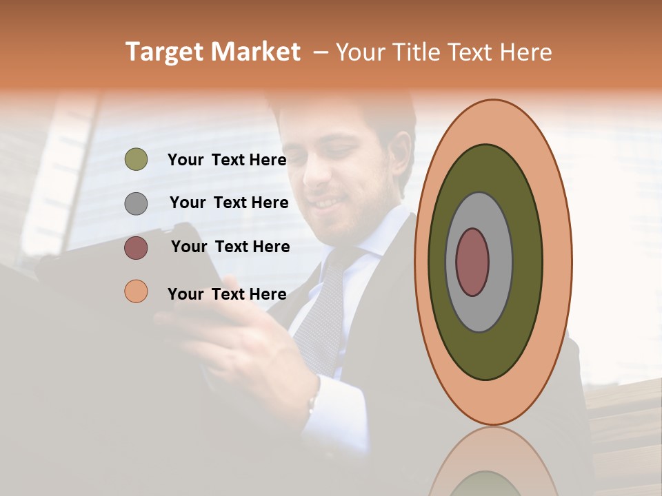 Working Business Person Outside PowerPoint Template