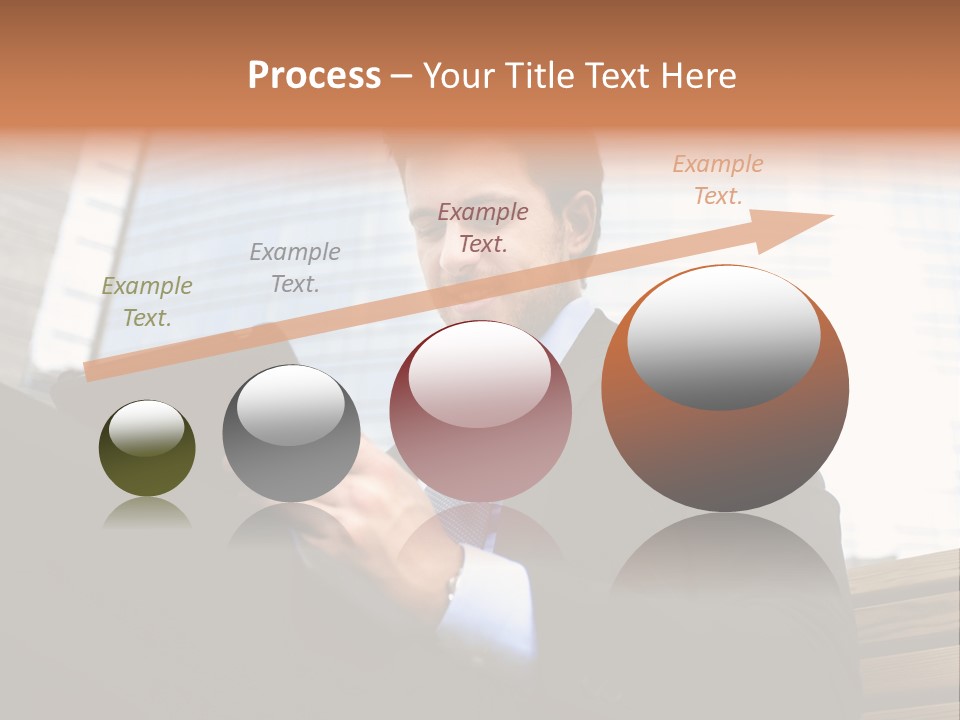 Working Business Person Outside PowerPoint Template