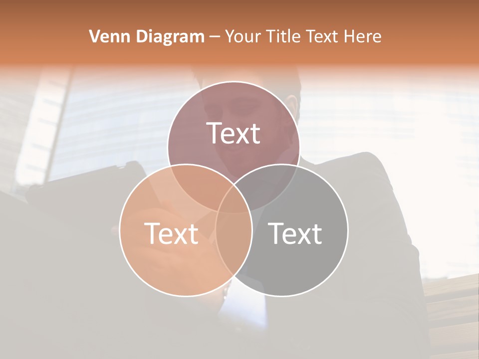 Working Business Person Outside PowerPoint Template