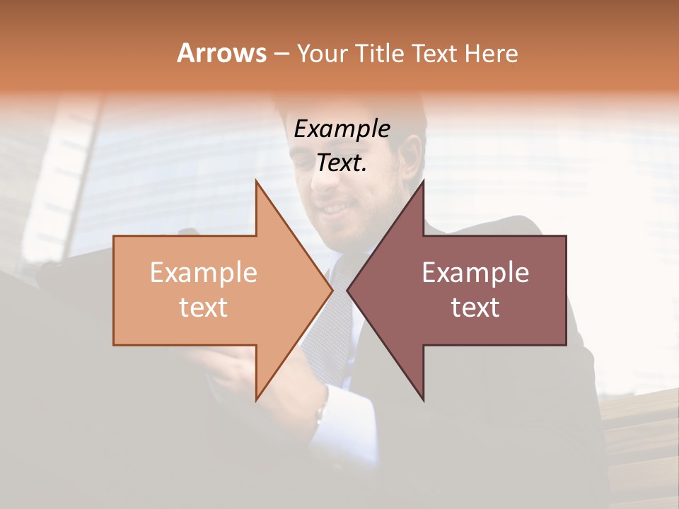 Working Business Person Outside PowerPoint Template