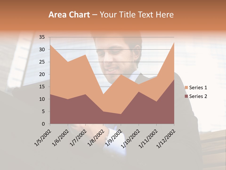 Working Business Person Outside PowerPoint Template