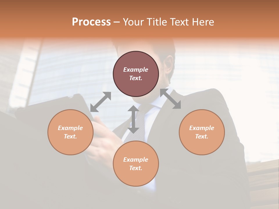 Working Business Person Outside PowerPoint Template