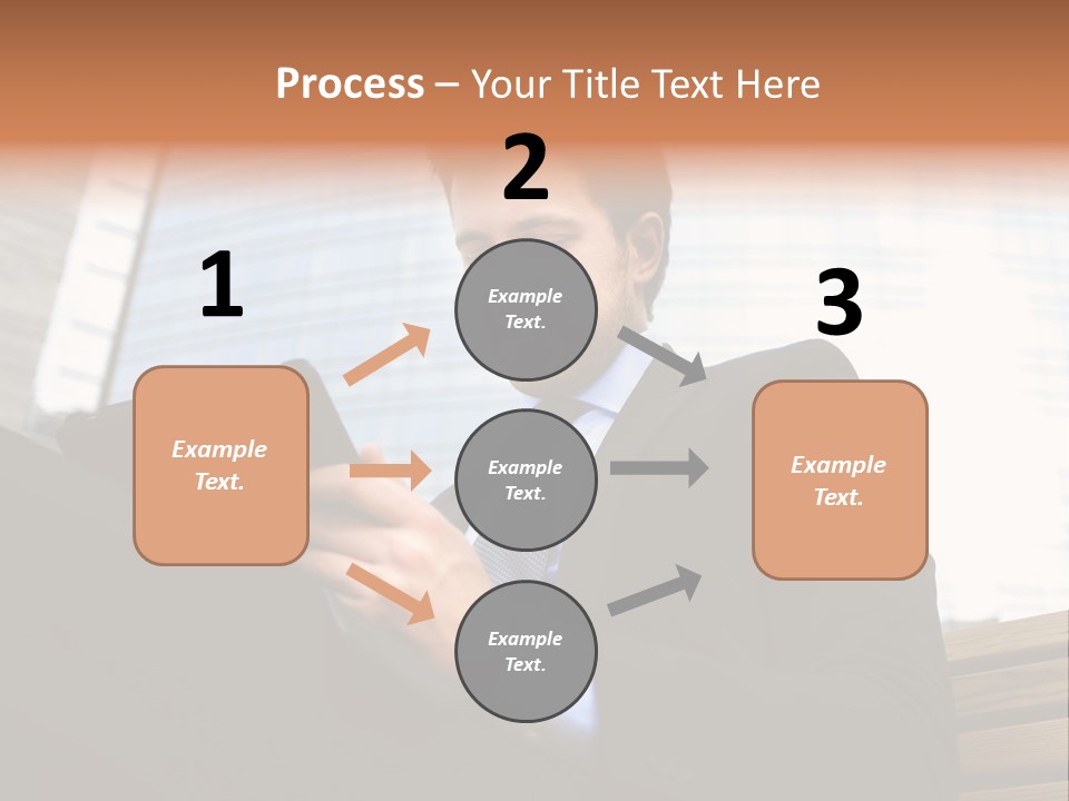Working Business Person Outside PowerPoint Template