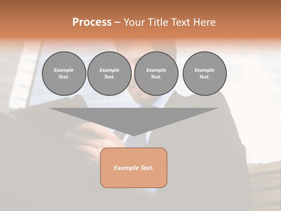 Working Business Person Outside PowerPoint Template