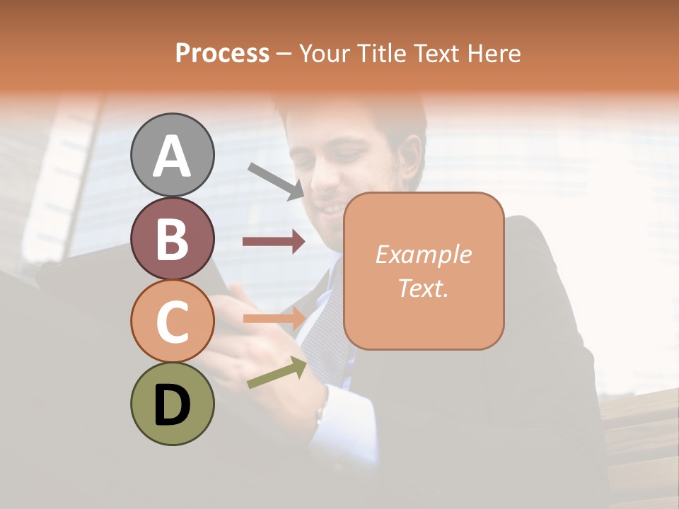 Working Business Person Outside PowerPoint Template