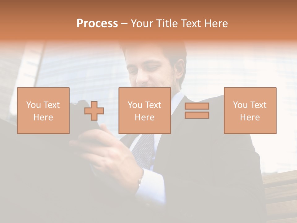Working Business Person Outside PowerPoint Template
