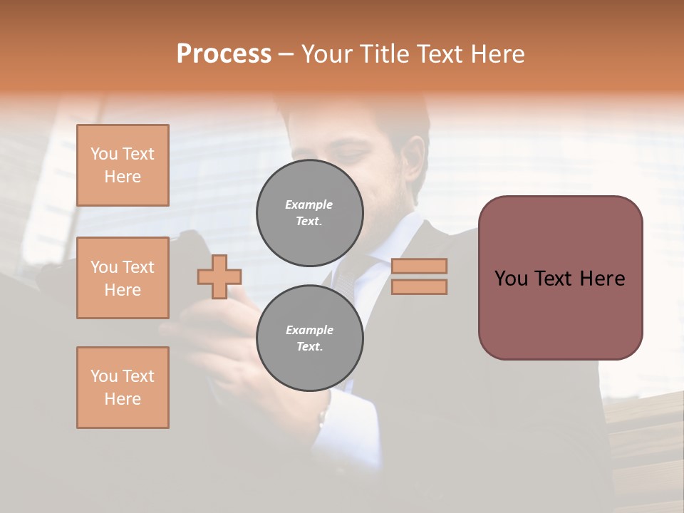 Working Business Person Outside PowerPoint Template
