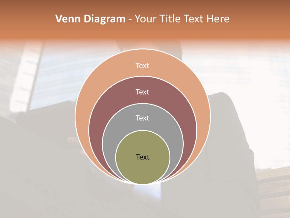 Working Business Person Outside PowerPoint Template