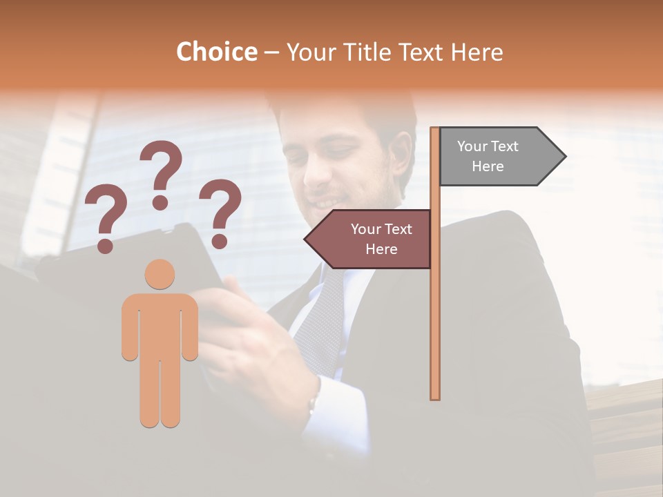 Working Business Person Outside PowerPoint Template