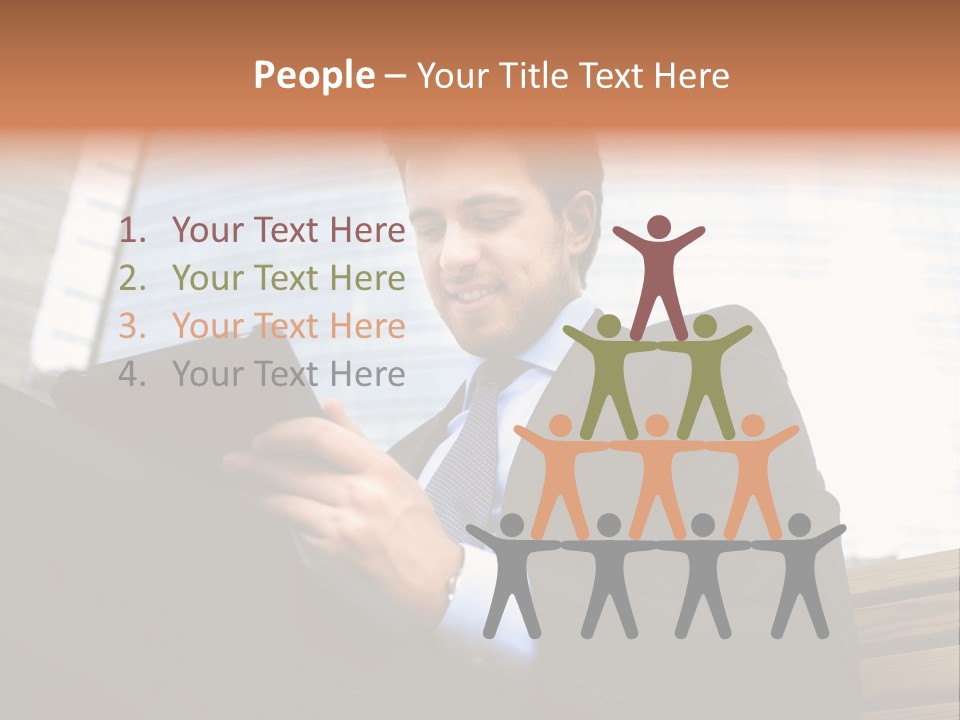 Working Business Person Outside PowerPoint Template