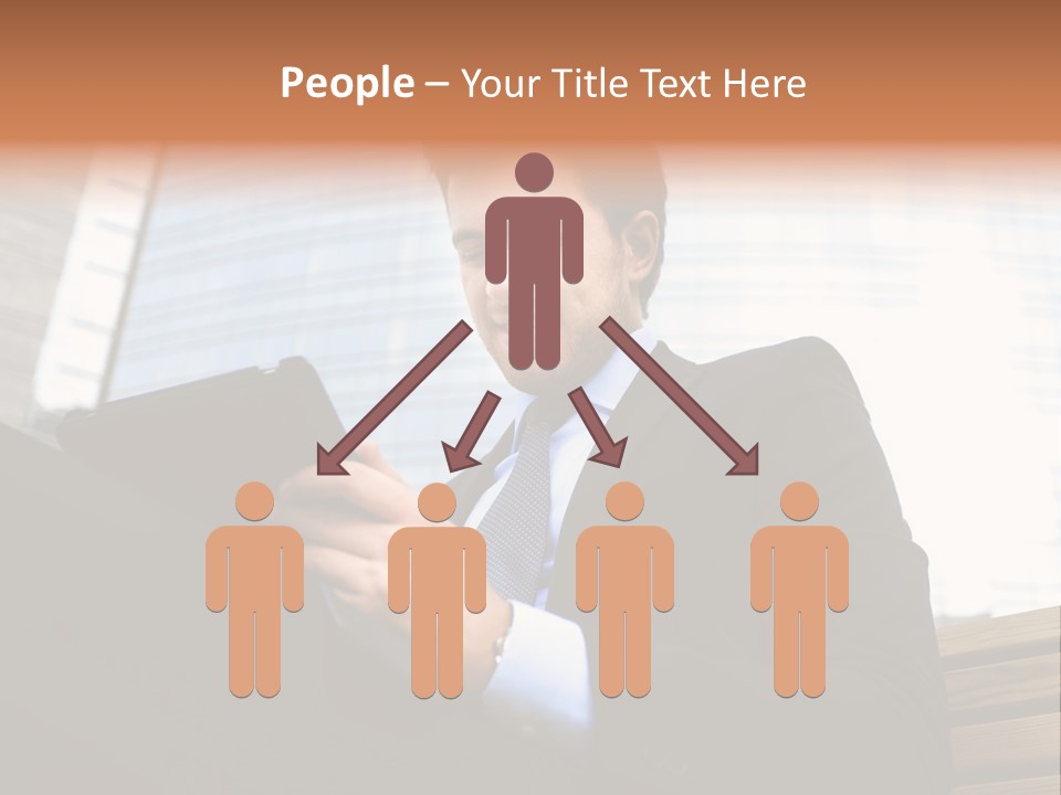 Working Business Person Outside PowerPoint Template