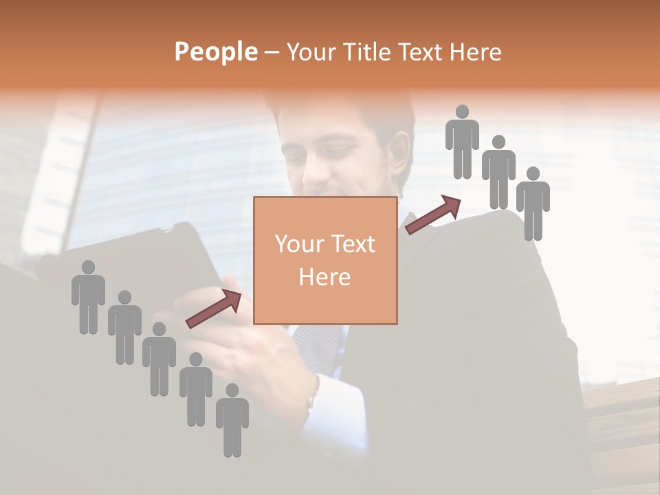 Working Business Person Outside PowerPoint Template
